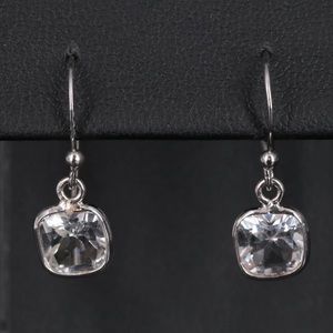 Sterling Silver Quartz Crystal Earrings